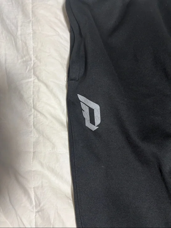 adidas Black Joggers with Red Lower Panels - Picture 2 of 7